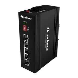 XPTN-9000-65-5GP Switch Công nghiệp Scodeno 5 cổng 5*10/100/1000 Base-T PoE